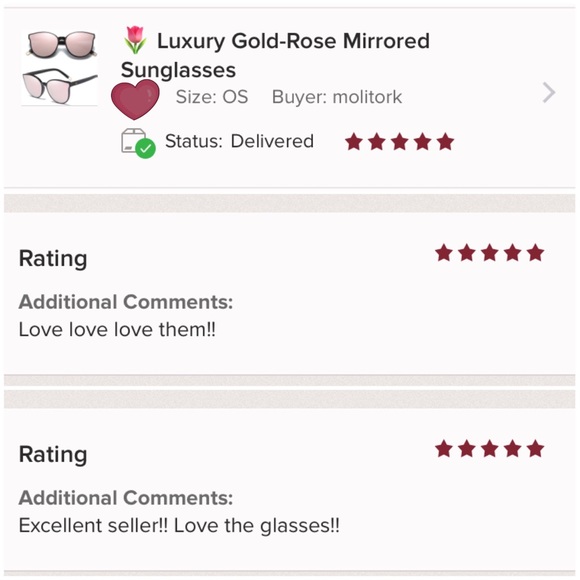 RESTOCKED♡ HD Luxury Gold-Rose Mirrored Sunglasses - Picture 7 of 8